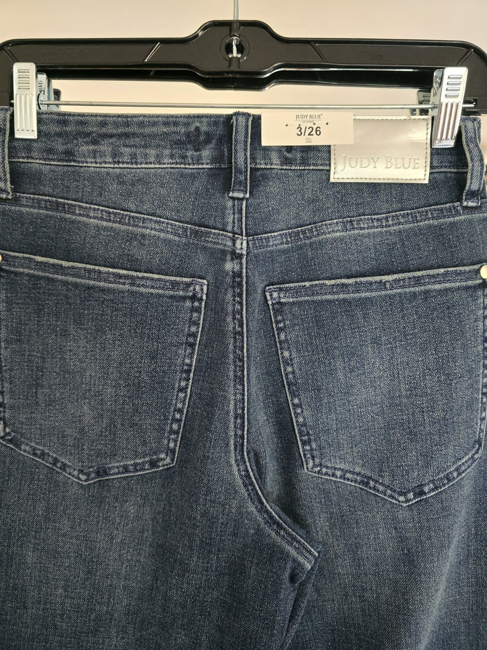 Judy Blue Dark Blue Side-Stud Wide Leg Jeans - Picture 3 of 3